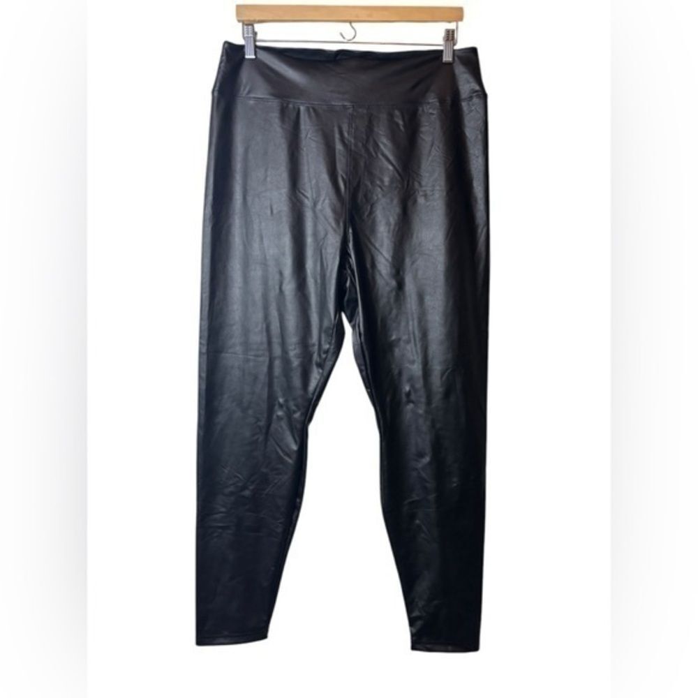 NEW OFFLINE by AERIE l real luxe black faux leather leggings XXL